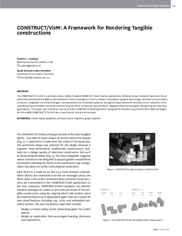 (PDF) CONSTRUCT/VizM: A Framework for Rendering Tangible constructions