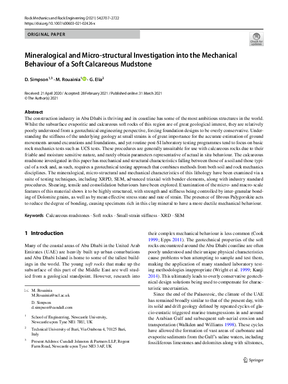 (PDF) Mineralogical and Micro-structural Investigation into the ...