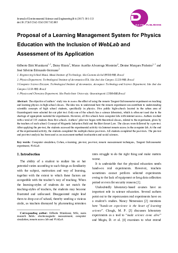 (PDF) Proposal of a Learning Management System for Physics Education ...