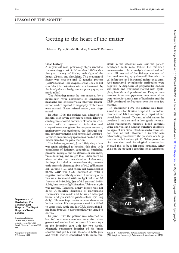 (PDF) Getting to the heart of the matter