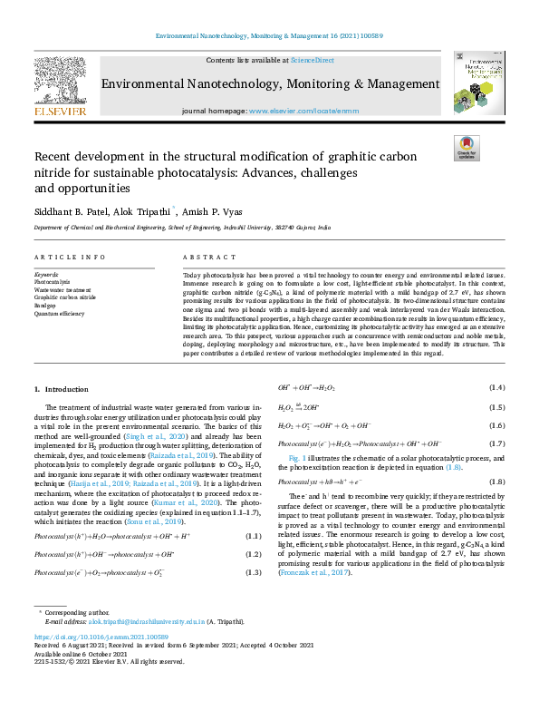 (PDF) Recent development in the structural modification of graphitic ...