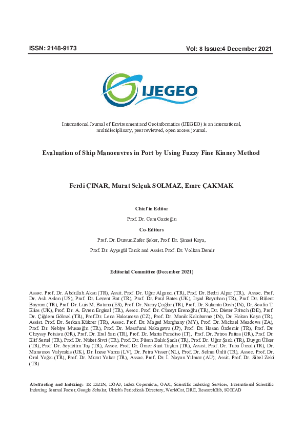 (PDF) Evaluation of Ship Manoeuvres in Port by Using Fuzzy Fine Kinney