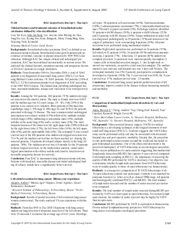 (PDF) Comparison of mediastinal lymph node dissection by vats and ...