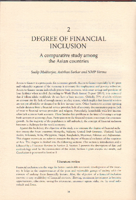 (PDF) Degree of Financial Inclusion A comparative study among the Asian ...