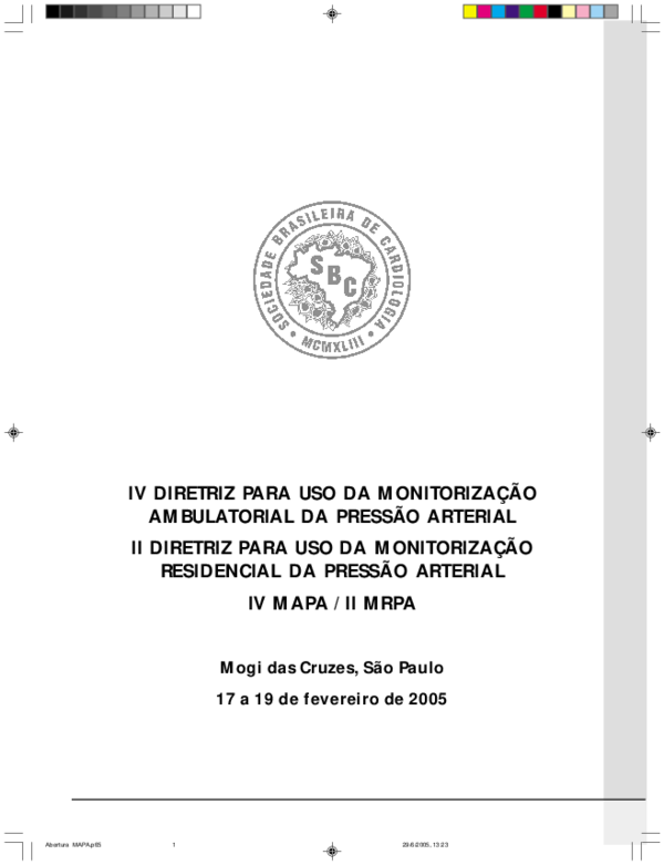 (PDF) IV Diretriz para uso da Monitorização Ambulatorial da Pressão ...