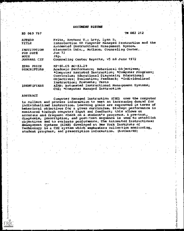 (PDF) Introduction to Computer Managed Instruction and the Automated