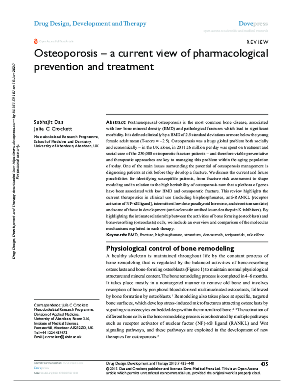 (PDF) Osteoporosis – a current view of pharmacological prevention and ...
