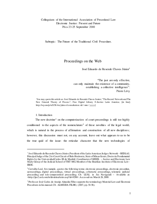(PDF) Proceedings on the Web