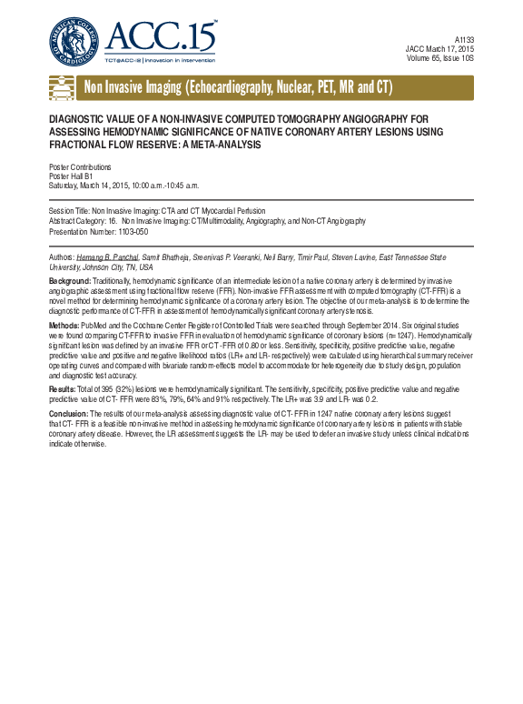 (PDF) Diagnostic Value of a Non-Invasive Computed Tomography ...