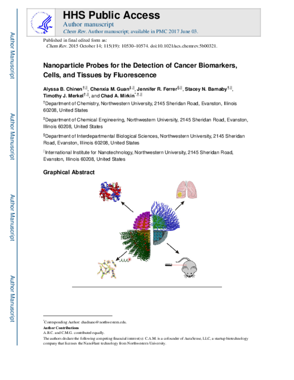 (PDF) Nanoparticle Probes for the Detection of Cancer Biomarkers, Cells ...