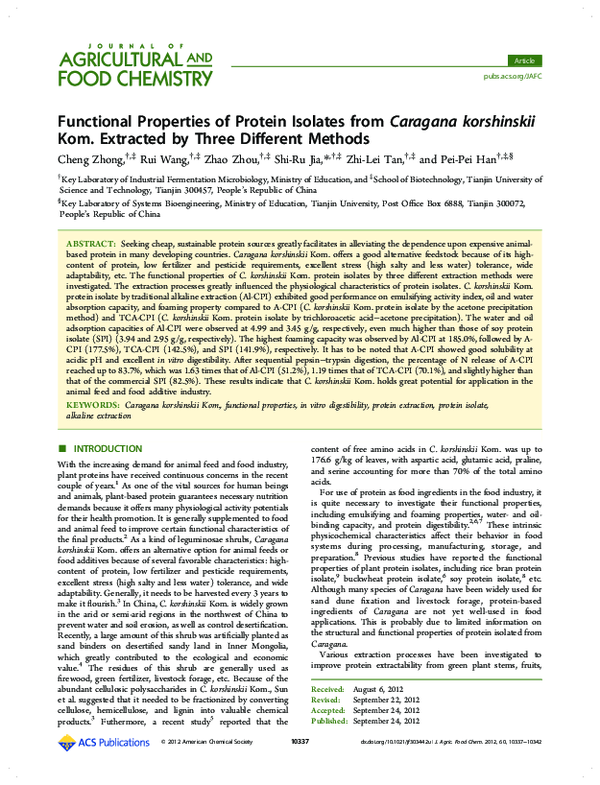 (PDF) Functional properties of protein isolates from soybeans stored ...