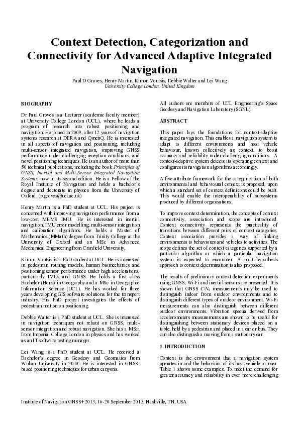 (PDF) Context Detection, Categorization and Connectivity for Advanced ...