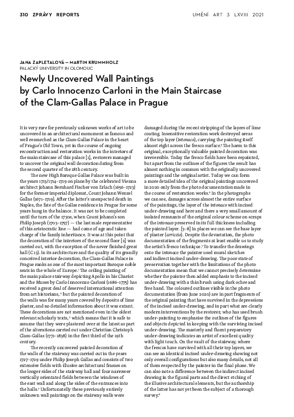 (PDF) Newly Uncovered Wall Paintings by Carlo Innocenzo Carloni in the ...