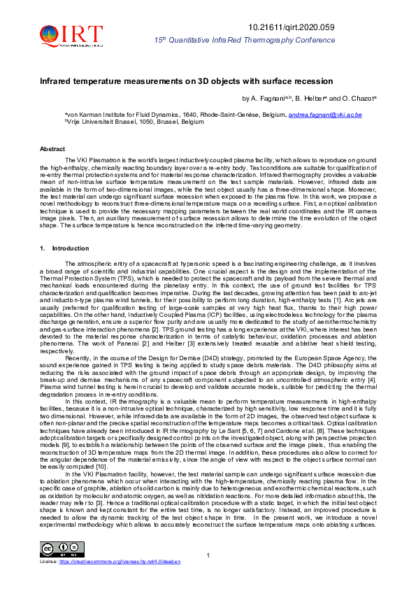 (PDF) Infrared temperature measurements on 3D objects with surface ...