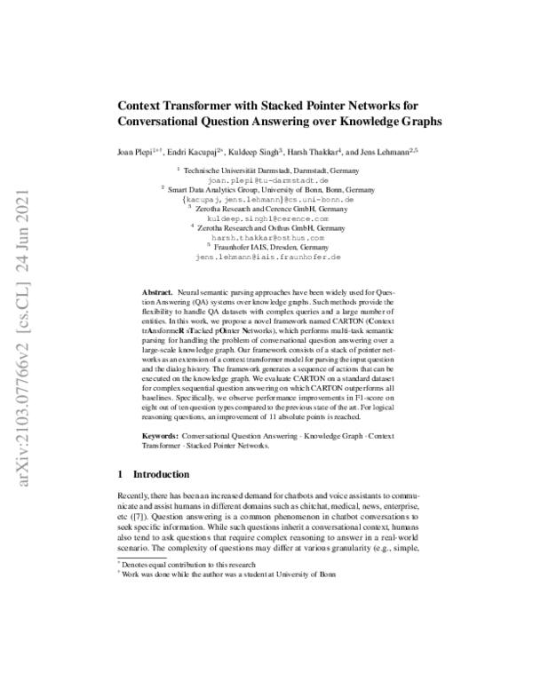 (PDF) Context Transformer with Stacked Pointer Networks for ...