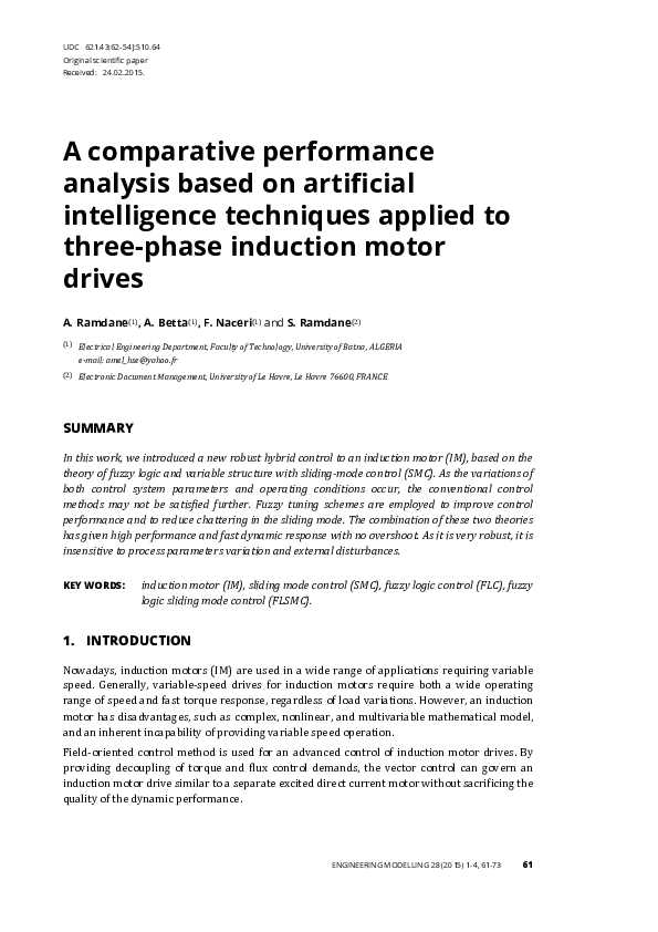 (PDF) A comparative performance analysis based on artificial ...