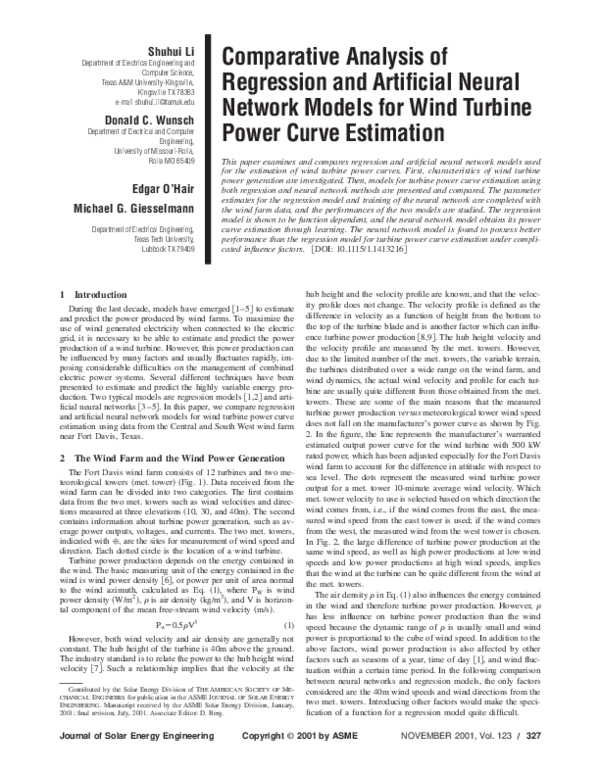 (PDF) Comparative Analysis of Regression and Artificial Neural Network ...