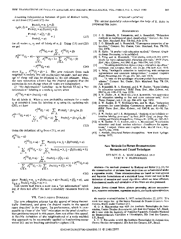 (PDF) New Methods for Picture Reconstruction: Recursive and Causal ...