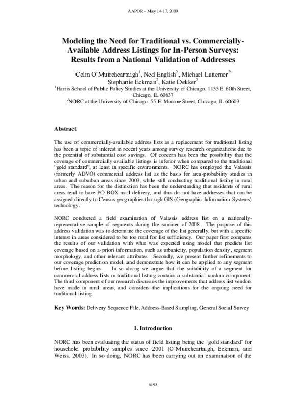 (PDF) Modeling the Need for Traditional vs. Commercially-Available ...
