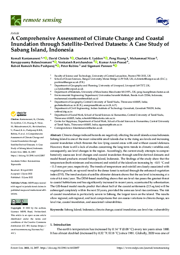 (PDF) A Comprehensive Assessment of Climate Change and Coastal ...