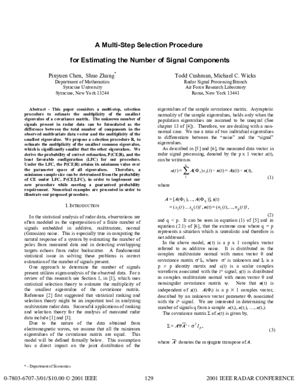 (PDF) A multi-step selection procedure for estimating the number of ...