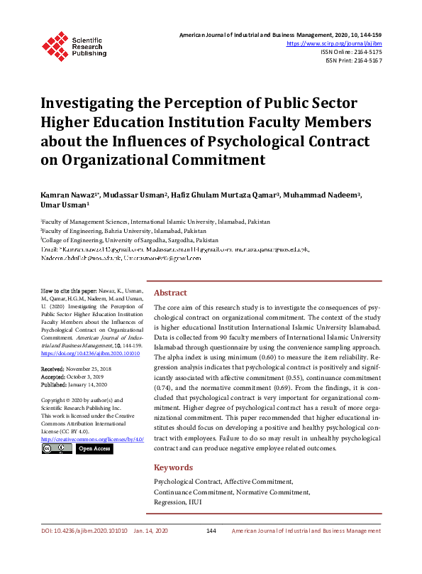 (PDF) Investigating the Perception of Public Sector Higher Education ...