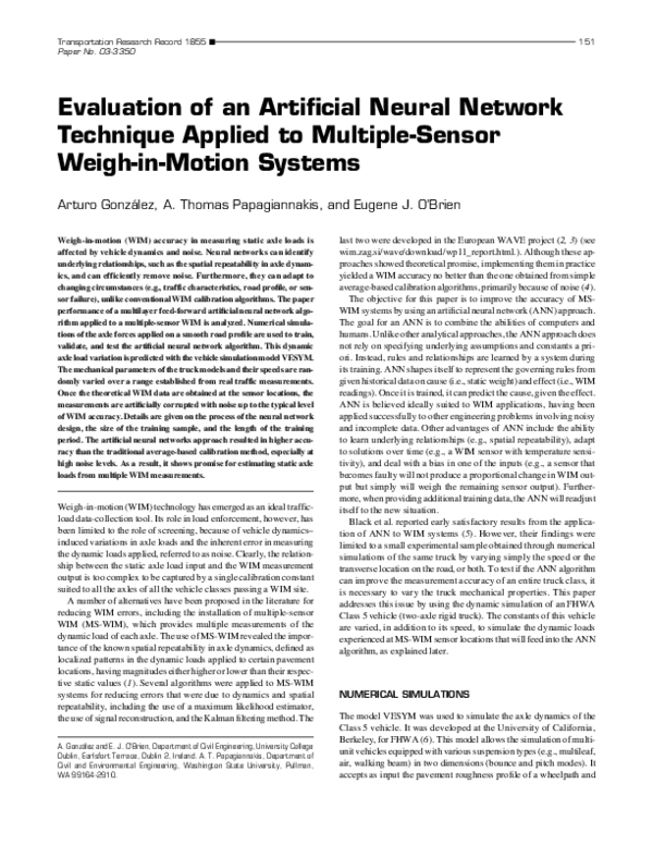 (PDF) An evaluation of artificial neural network technique for the ...