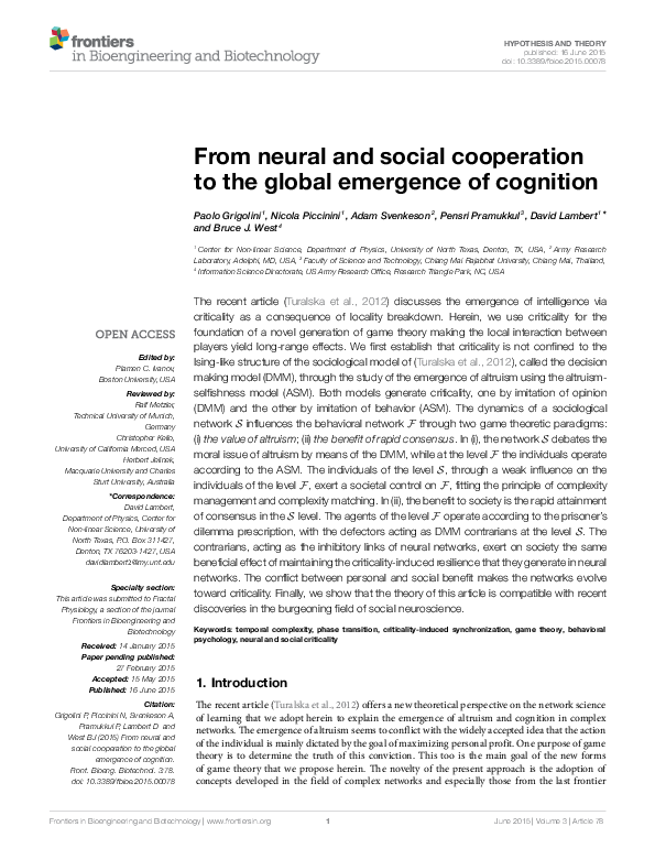 Pdf Frontiers In Bioengineering And