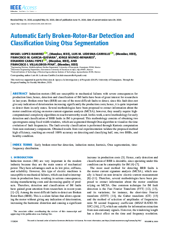 (PDF) Automatic Early BrokenRotorBar Detection and Classification