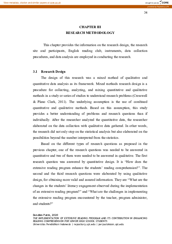 Pdf The Implementation Of Extensive Reading Program And Its