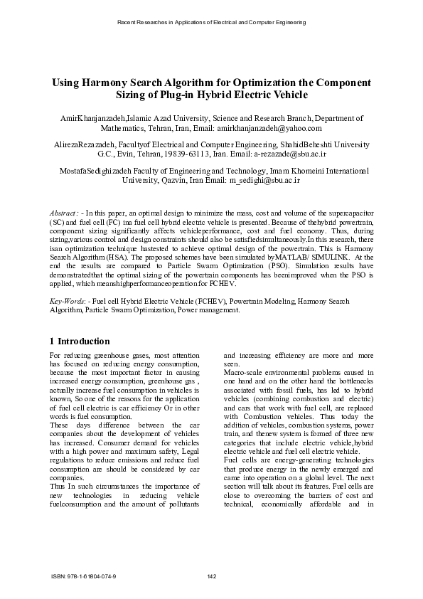 (PDF) Using harmony search algorithm for optimization the component ...