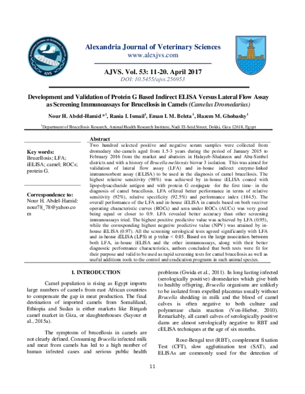(PDF) Development and Validation of Protein G Based Indirect ELISA ...