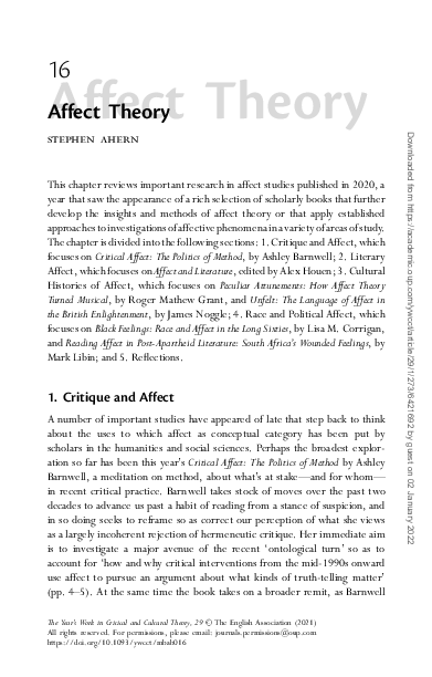 AFFECT THEORY LITERATURE visual data 8