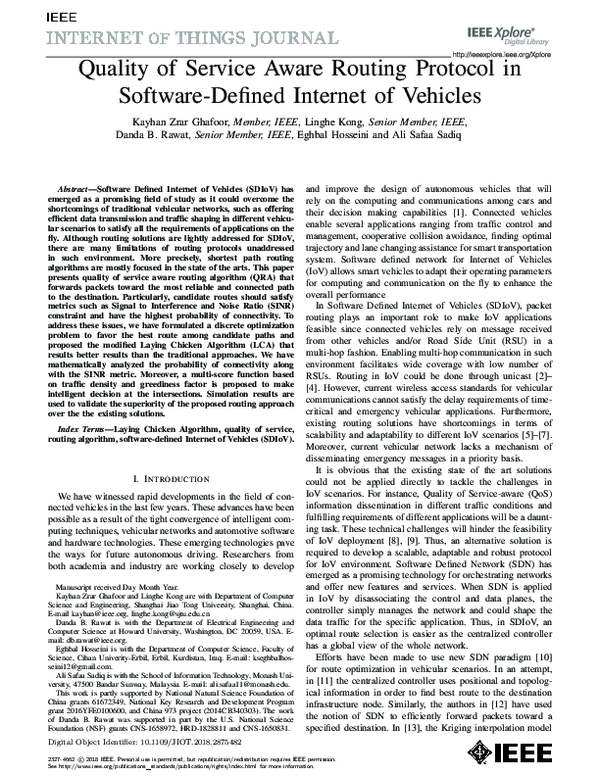(PDF) Quality of Service Aware Routing Protocol in Software-Defined ...
