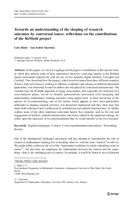 (PDF) Towards an understanding of the shaping of research outcomes by ...