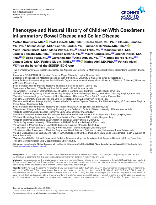 (PDF) Phenotype and Natural History of Children With Coexistent ...