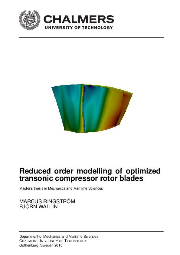 (PDF) Reduced order modelling of optimized transonic compressor rotor ...