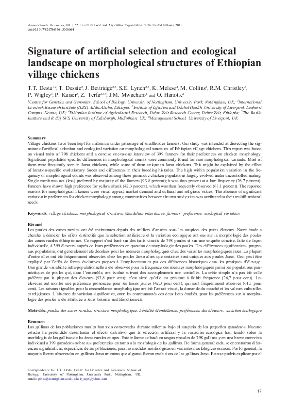 (PDF) Signature of artificial selection and ecological landscape on ...
