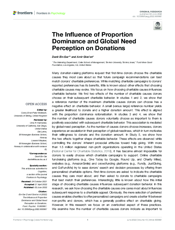 (PDF) The Influence of Proportion Dominance and Global Need Perception ...