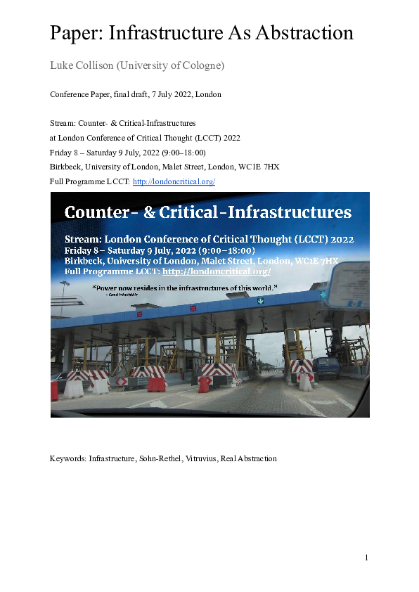 (PDF) Paper: Infrastructure As Abstraction