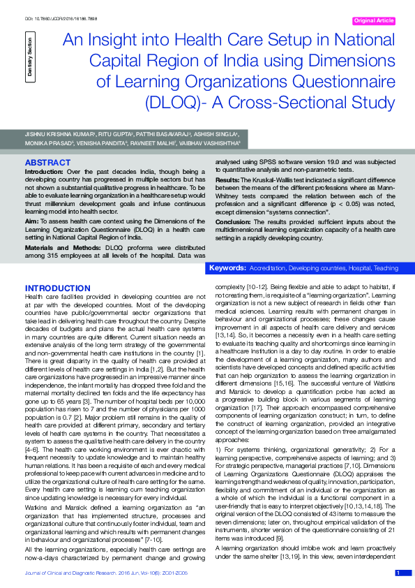 (PDF) An Insight into Health Care Setup in National Capital Region of ...