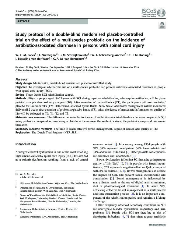 (PDF) Study protocol of a double-blind randomised placebo-controlled ...