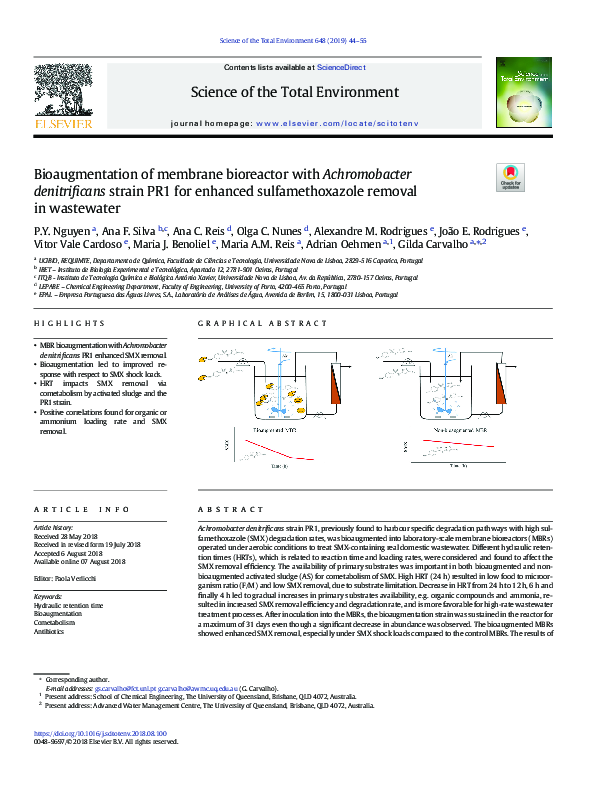 (PDF) Bioaugmentation of membrane bioreactor with Achromobacter ...