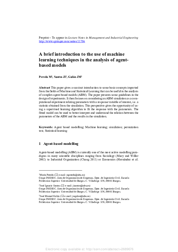 (PDF) A Brief Introduction to the Use of Machine Learning Techniques in ...
