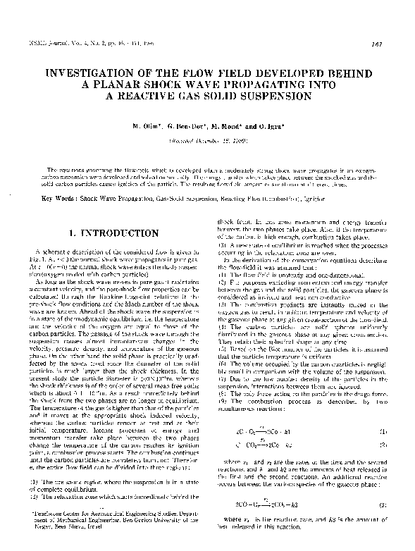 (PDF) Investigation of the flow field developed behind a planar shock ...