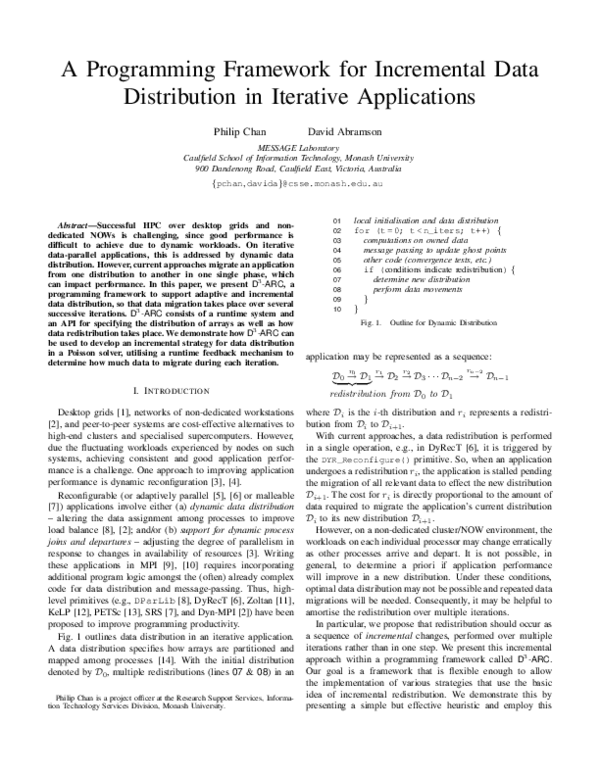 (PDF) A Programming Framework for Incremental Data Distribution in ...