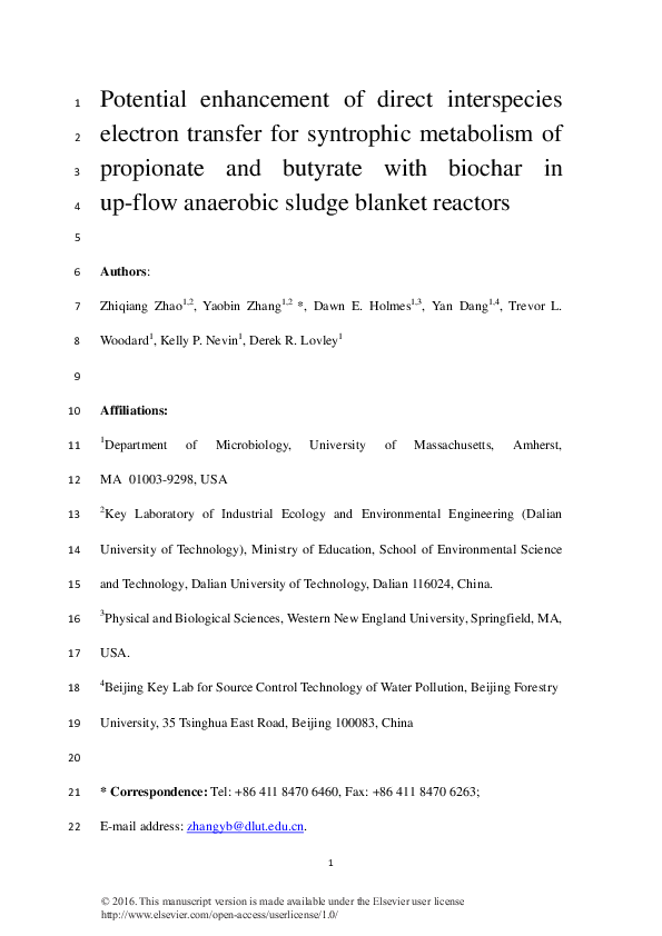 (PDF) Potential enhancement of direct interspecies electron transfer ...