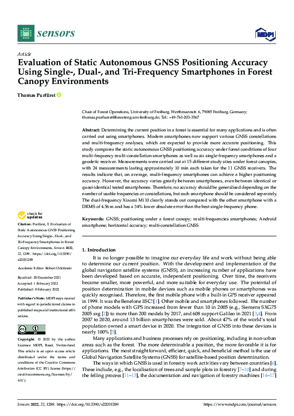 (PDF) Evaluation of Static Autonomous GNSS Positioning Accuracy Using ...
