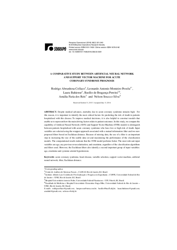 (PDF) A Comparative Study Between Artificial Neural Network and Support ...