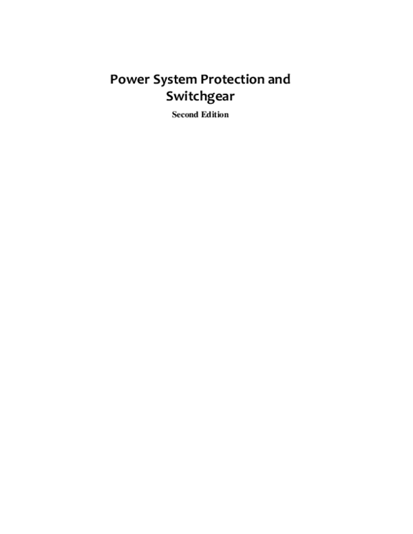 (PDF) Power System Protection and Switchgear P. P R A V E E N KUMAR